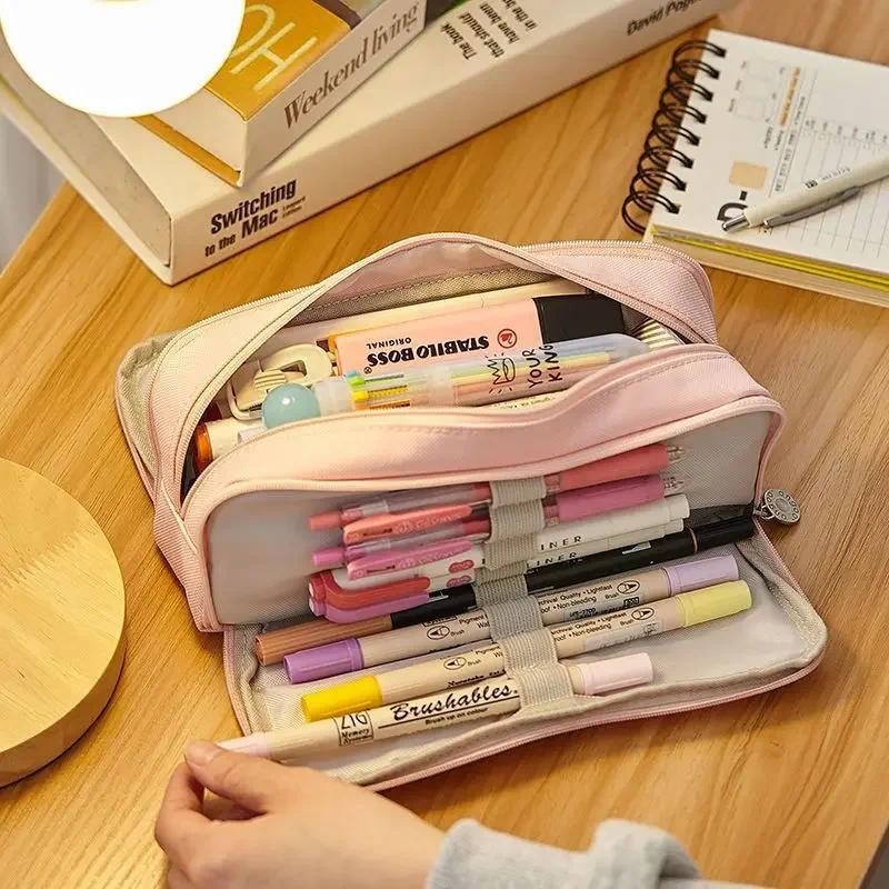 

Kawaii Cute Pencil Cases Student Pen Case Big School Supplies Stationery Pencil Bags Box Pencil Pouch Large Capacity Pencil Cas