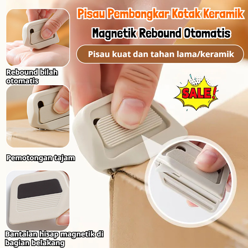 

✅Gratis ongkir✅Pisau bongkar keramik portabel/pisau pengaman bongkar anti lengket magnetik rebound otomatis/pisau khusus untuk membongkar paket ekspres