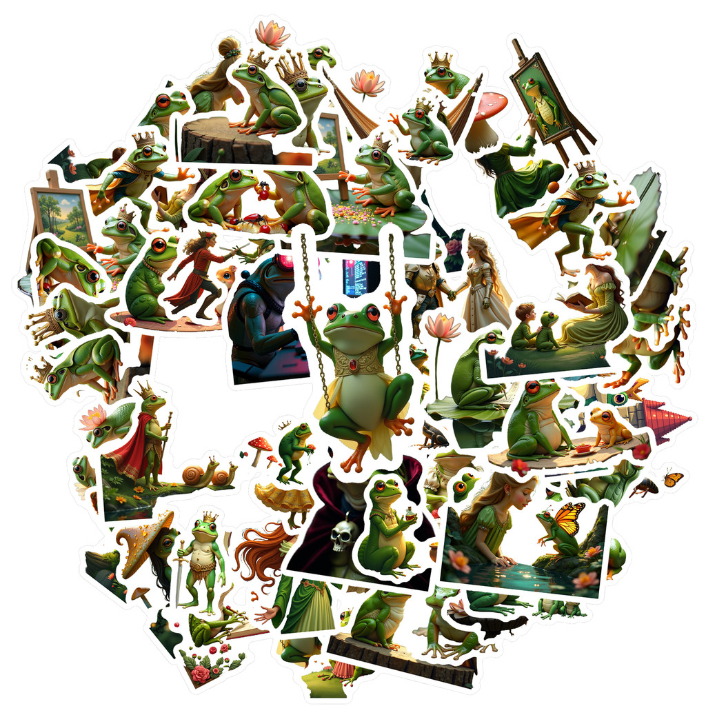 

35pcs-100pcs Decals waterproof Fairy Stickers Animal Stickers Frog Stickers for DIY projects stationary suitcases