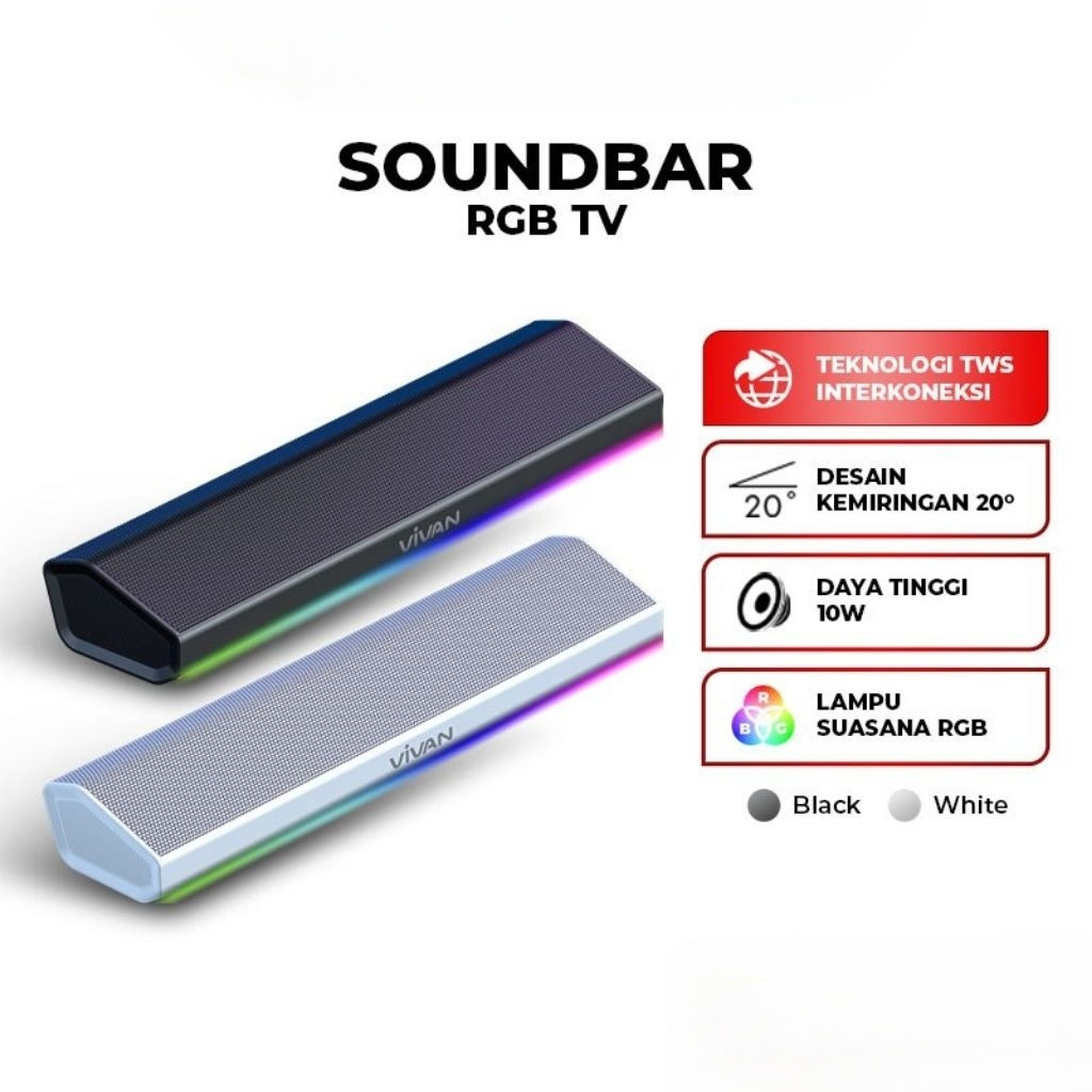 SPEAKER VIVAN SOUND S2 SUPER BASS TWS INTERKONEKSI