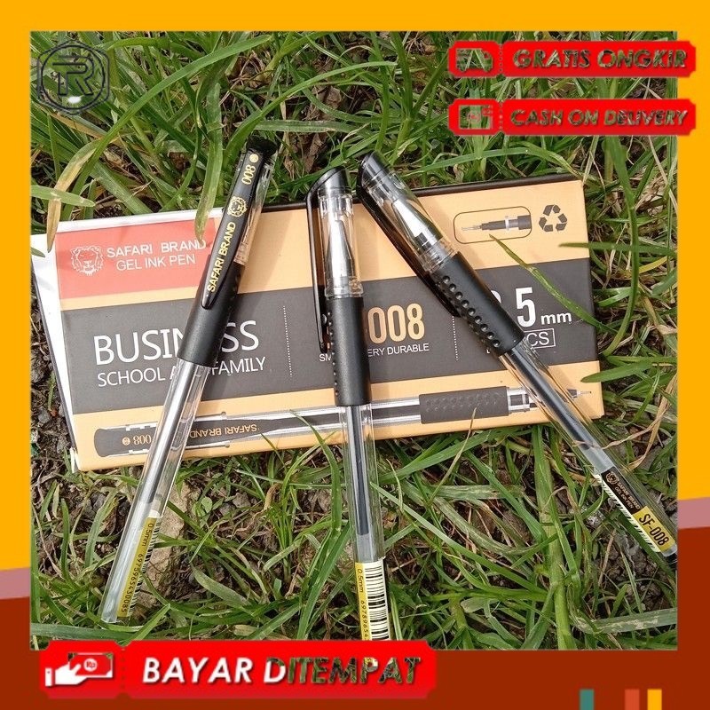 

[1pcs] Ballpoint / bolpen/ pulpen gel SAFARI SF-008 Black