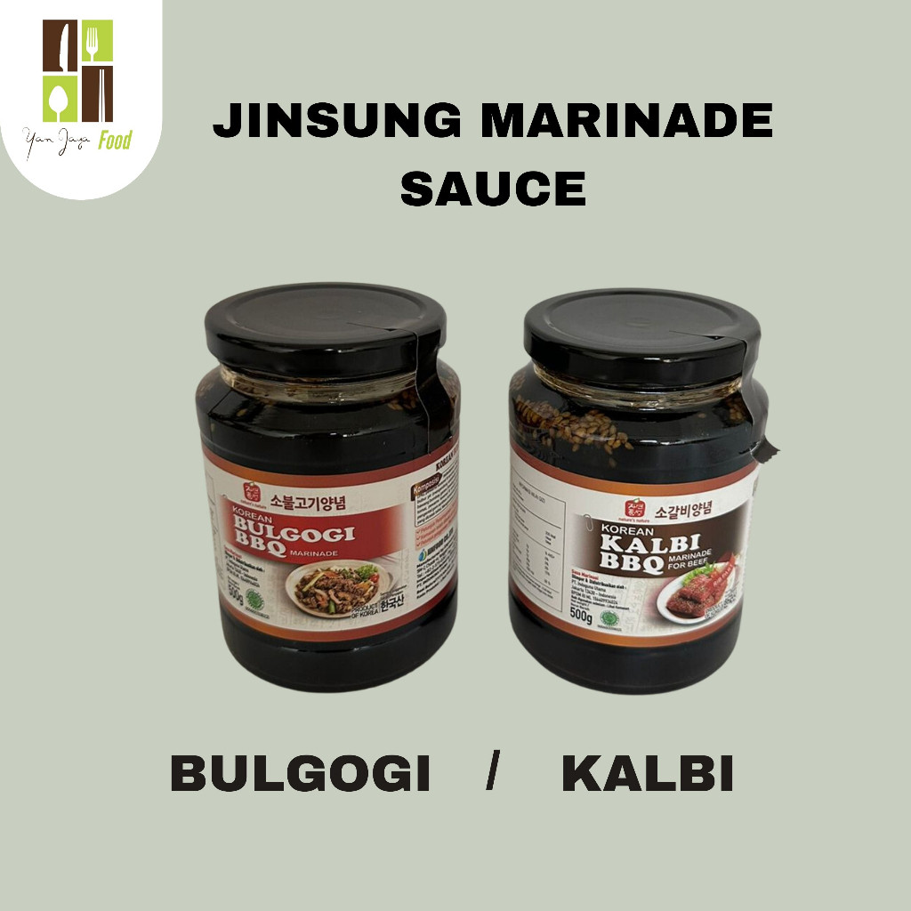 

Jinsung Marinade Sauce / Saus / Saos Marinade Rasa Bulgogi BBQ / Kalbi BBQ 500 GR