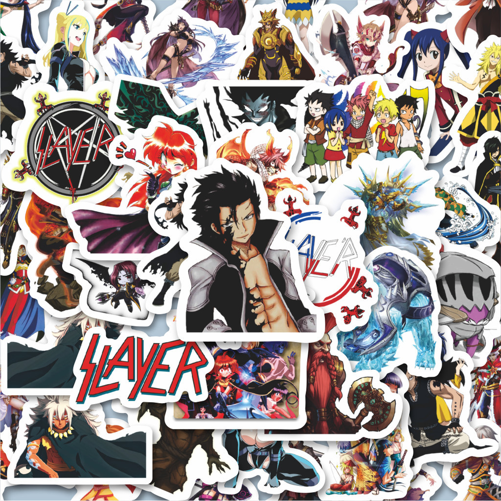 

100PCS Lucu Sticker Anime Slayers Stiker Aesthetic Stiker Anti Air Stikers Berperekat Waterproof sticker decal buat Motor Helm Buku Journal Koper Casing HP Laptop Botol Minum Hadiah anak