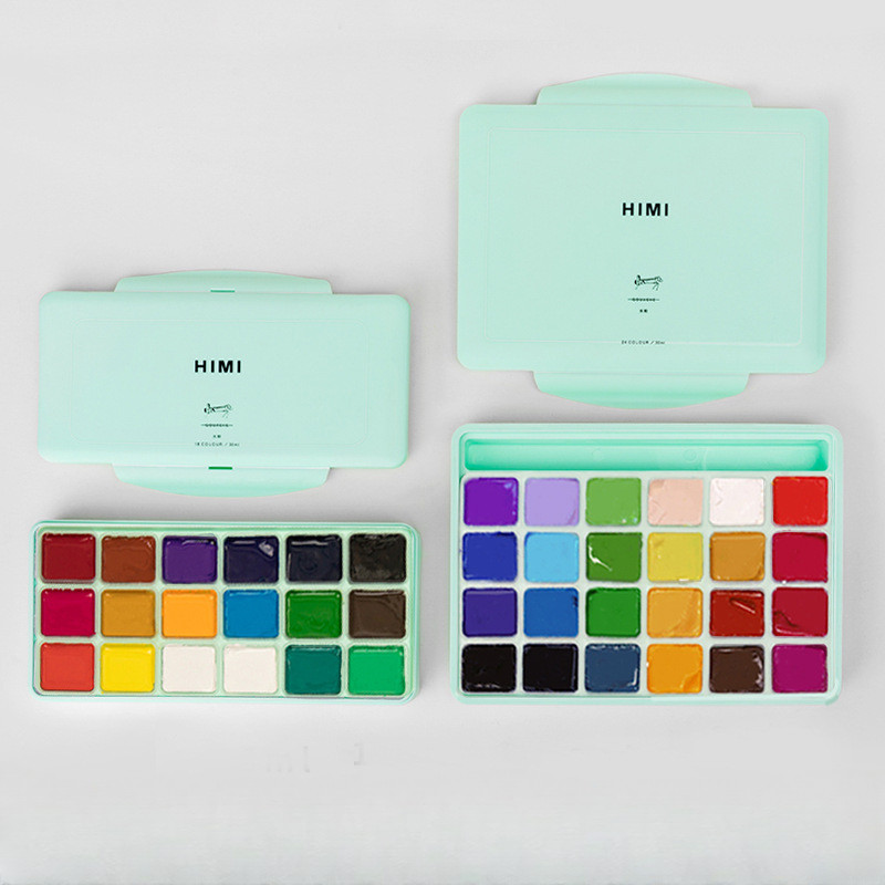 

Gouache Paint Set 18/24 Color 30ml Gouache Painting Pigment Special Art Supplies for Beginner Art Students School Supplies