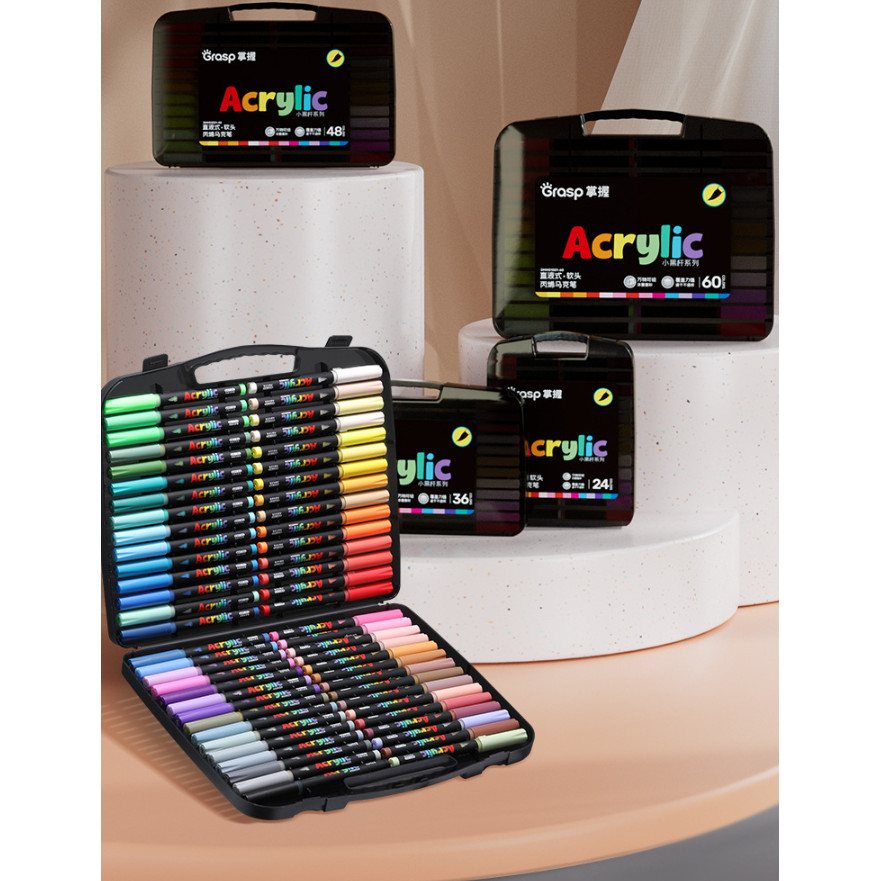 

MARKER ACRYLIC KUAT - Siap Pakai Langsung! (12/24/36/48/60 Warna)
