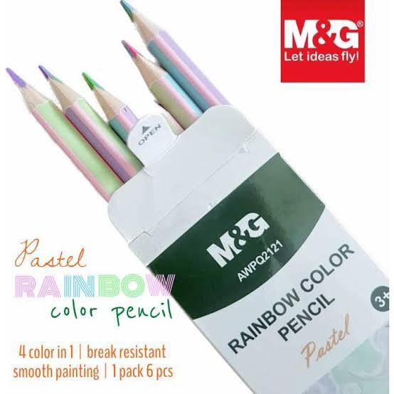 

M&G Color Pencil Rainbow AWPQ2121 4 Color in 1 Pencil Pastel Color