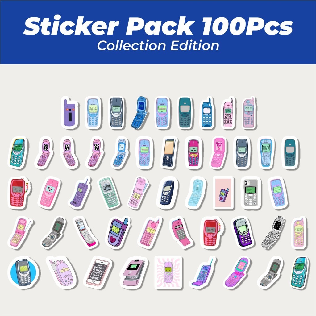 

Hot Stiker HP Jadul/Vintage Lucu Anti Air Stikers Berperekat Waterproof Sticker Decal Buat Motor Helm Buku Journal Koper Casing HP Laptop Botol Minum