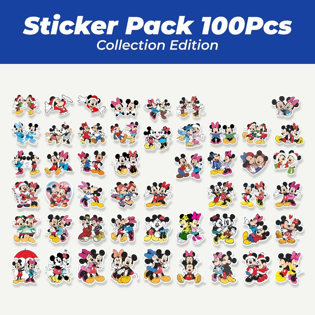 

Hot Stiker Kartun Mickey Mouse dan Minnie Mouse Lucu Anti Air Stikers Berperekat Waterproof Sticker Decal Buat Motor Helm Buku Journal Koper Casing HP Laptop Botol Minum