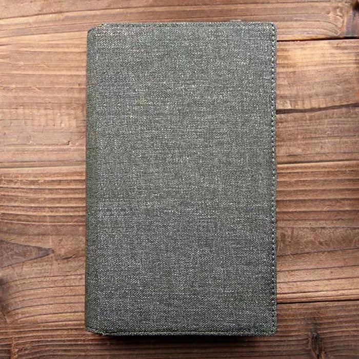 Dompet Pria Dompet Kanvas Nilon Tebal JK015 Dompet Pendek Passport BOX - Abu-abu