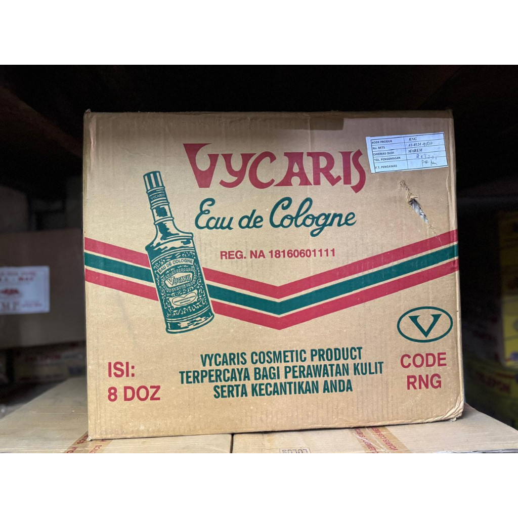 Vycaris, eau de cologne 85ml @ 8 lusin = 96 botol./ 1 dus