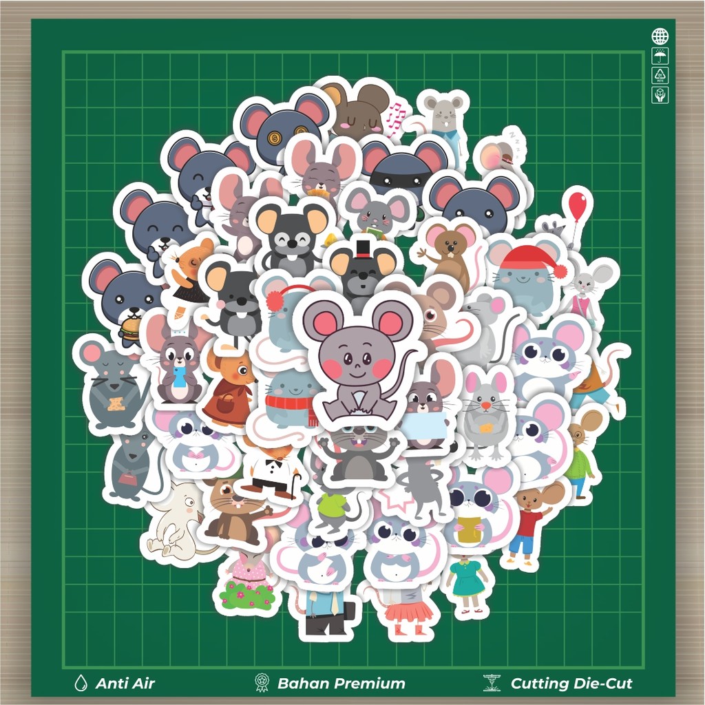 

HOT 50 PCS STIKER Sticker Hewan Tikus Stiker Fashion Cars Decal Dingin Kartu Album Custom Vinyl Anti Air- Sticker Aesthetic Buku Journal Koper Casing HP Tablet Laptop Helm Motor Botol Minum