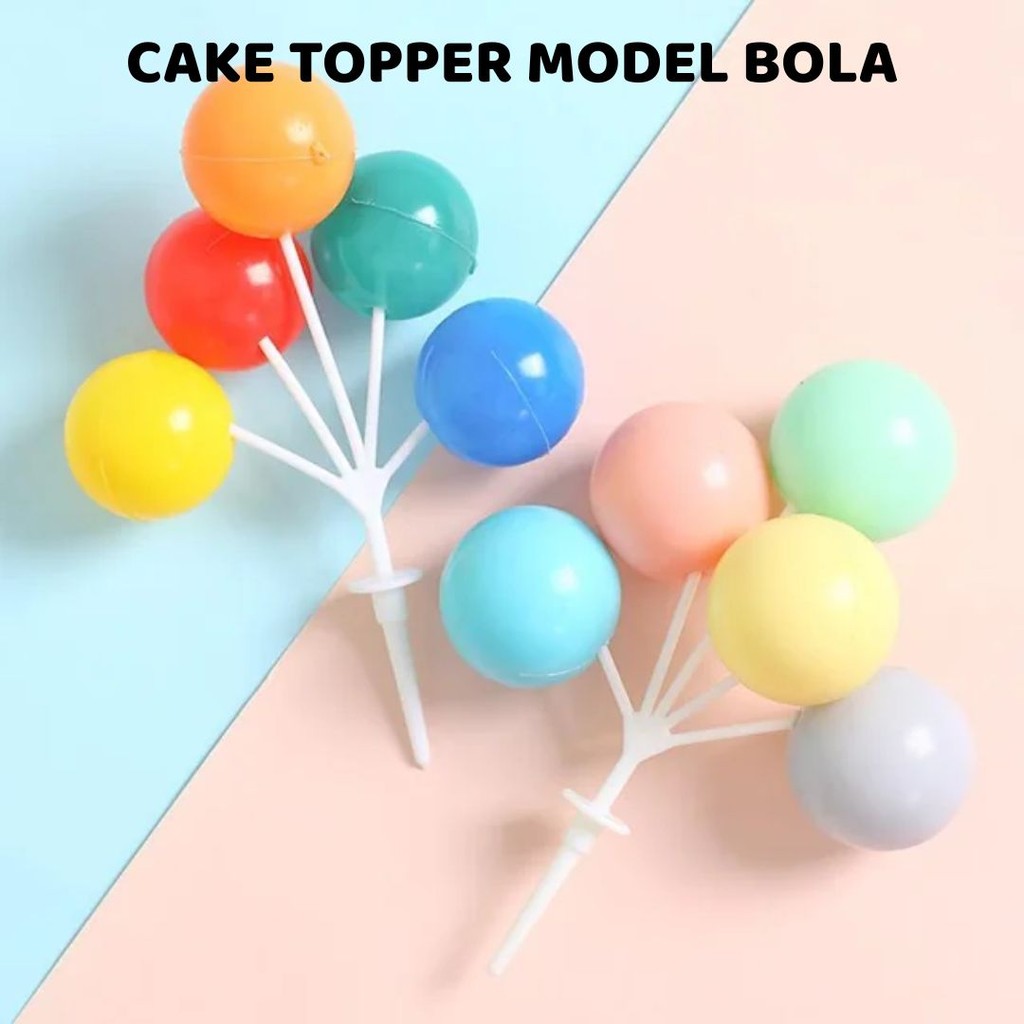 

[MODEL BOLA] Hiasan atas kue Cake Top Ball Topper Kue Bentuk Bola Hiasan Dekorasi Kue Ulang Tahun