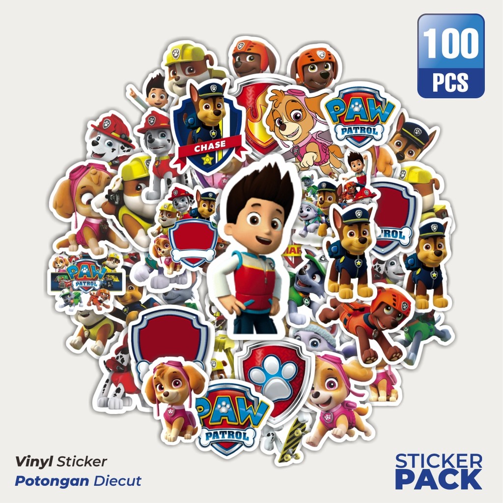 

Stiker Vinyl Stiker Kartun Paw Patrol Series 2 Waterproof Aesthetic- Untuk Laptop, Motor, dan Helm - Paper Stationery Pack