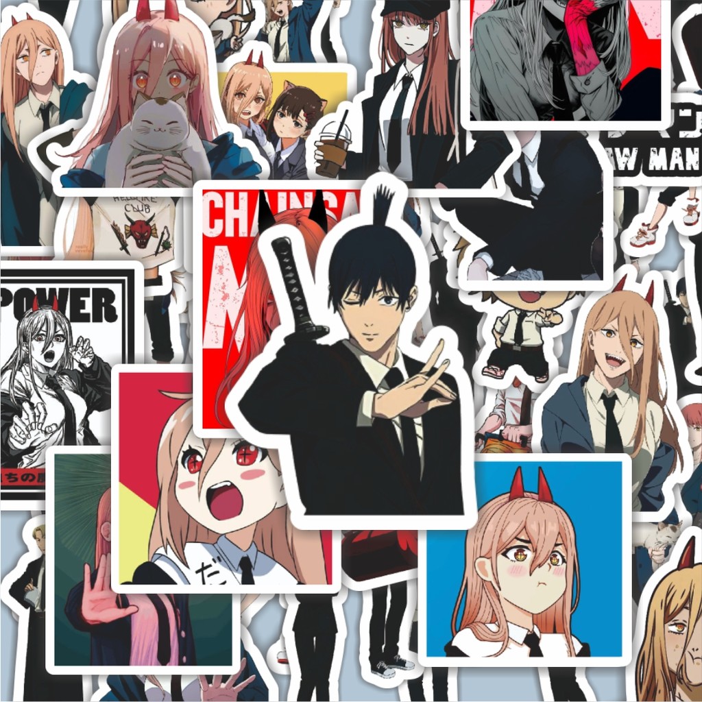 

100PCS Lucu Stiker Anime Chainsaw Man v3 Stiker Aesthetic Stiker Anti Air Stikers Berperekat Waterproof sticker decal buat Motor Helm Buku Journal Koper Casing HP Laptop Botol Minum Hadiah anak