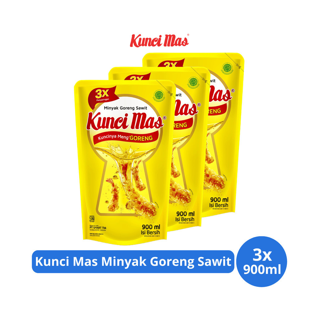 

Kunci Mas Minyak Goreng Sawit Pouch 900ml x 3 pcs