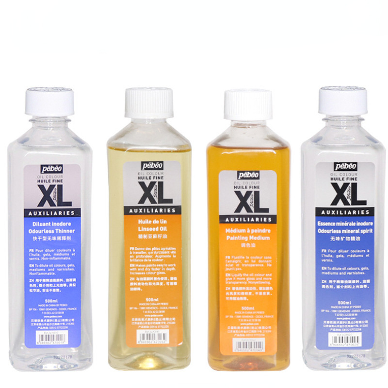 

500ml Oil Painting Toning Glazing Linseed Oil Quick-drying Diluent Odorless Pigment Neutralizing Art Student Exam Essential