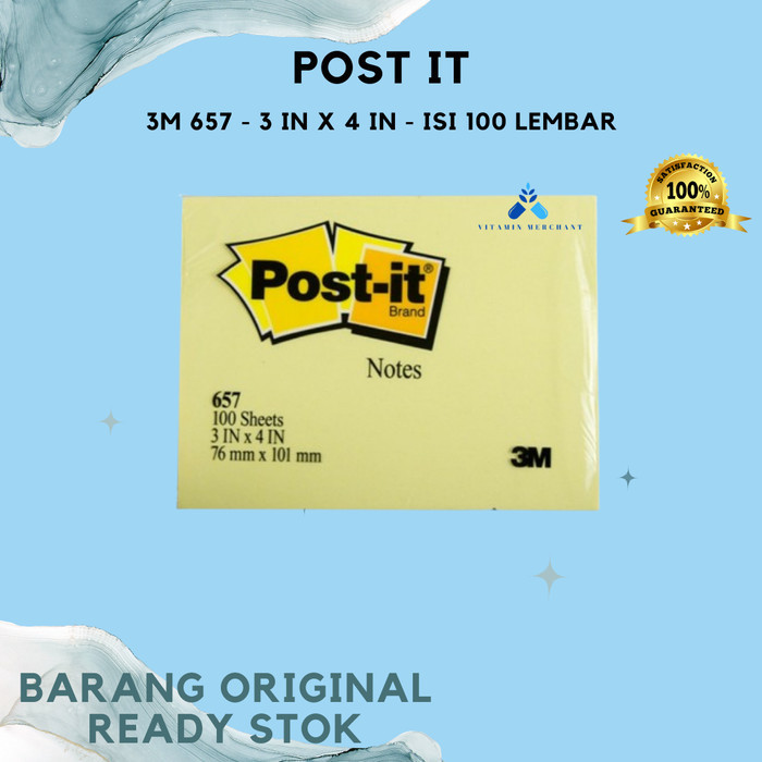 

Post It Besar 3M Warna Memo Stick 657 Kuning