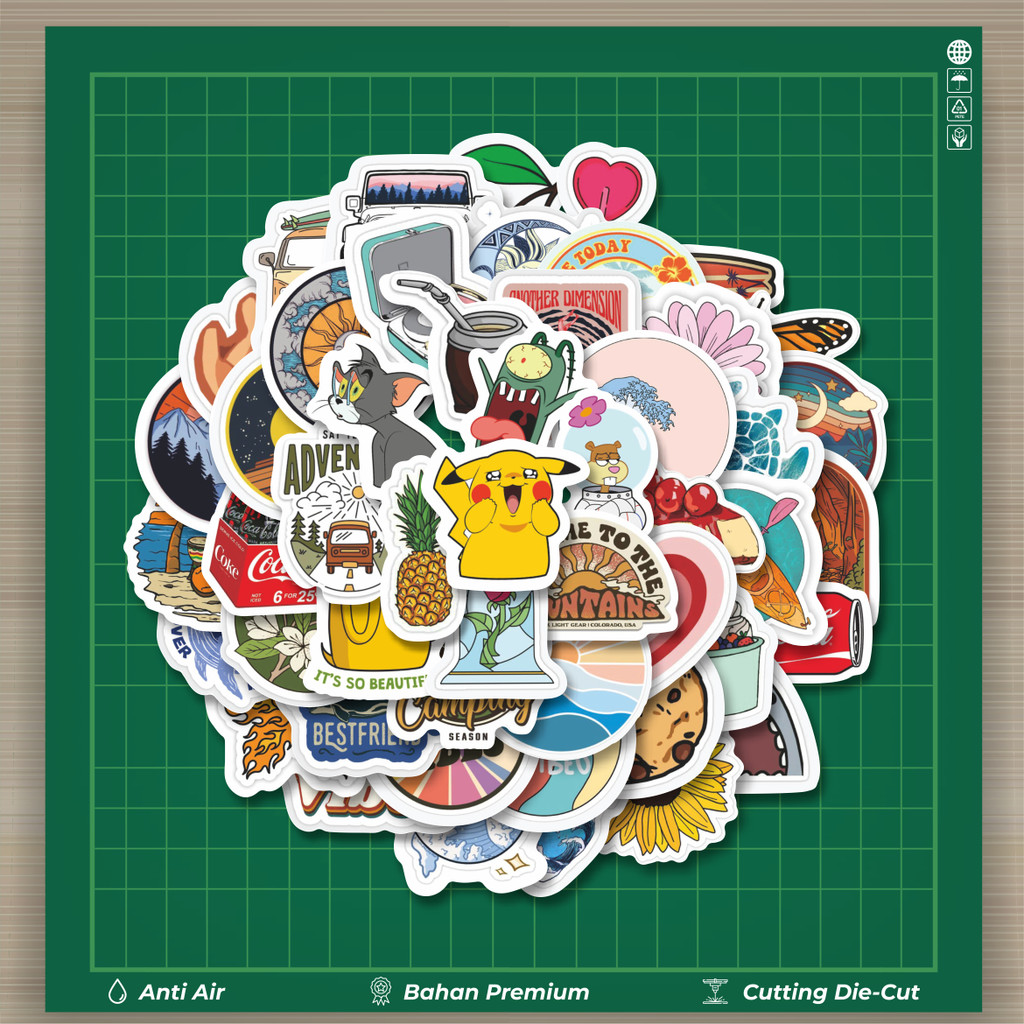 

HOT 50 PCS STIKER Stiker VSCO Style Stiker Fashion Cars Decal Dingin Kartu Album Custom Vinyl Anti Air- Sticker Aesthetic Buku Journal Koper Casing HP Tablet Laptop Helm Motor Botol Minum