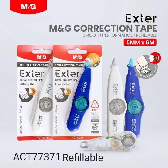 

M&G Correction Tape ANTI PUTUS Exter 6M x 5mm ACT77371 Metal Roller Head