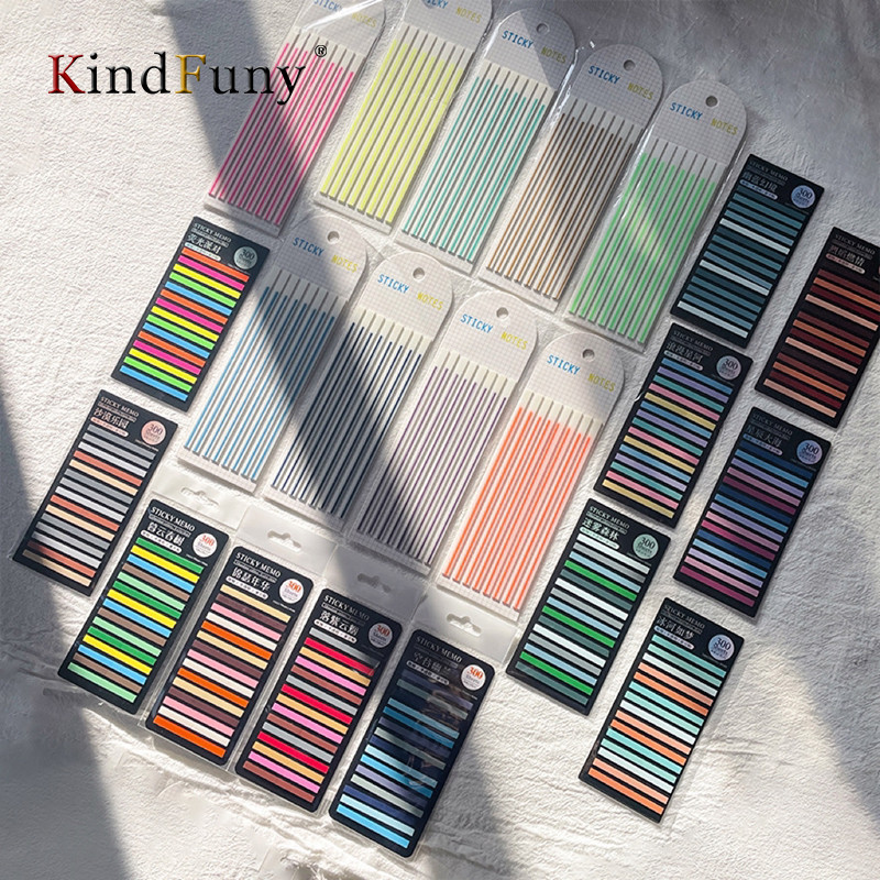 

KindFuny 21Packs Transparent Index Memo Posted It Sticky Notepads Paper Sticker Notes School Supplies Kawaii Stationery