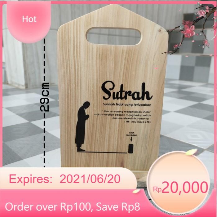 

PREMIUM Sutrah / Sutroh / Pembatas Shof Sholat 29x18cm (non finishing) - 29x18 SABLON LR17