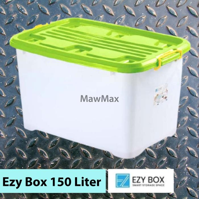 Container Box 150 Liter Besar Tebal Kuat Tahan Banting Ezy Box EZ-150 - Biru Muda
