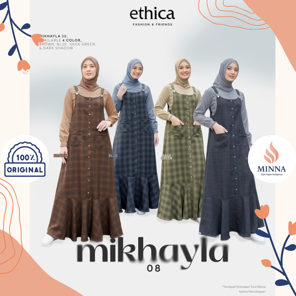 Ethica Gamis Cantik Overall Kotak Kotak Mikhayla 08