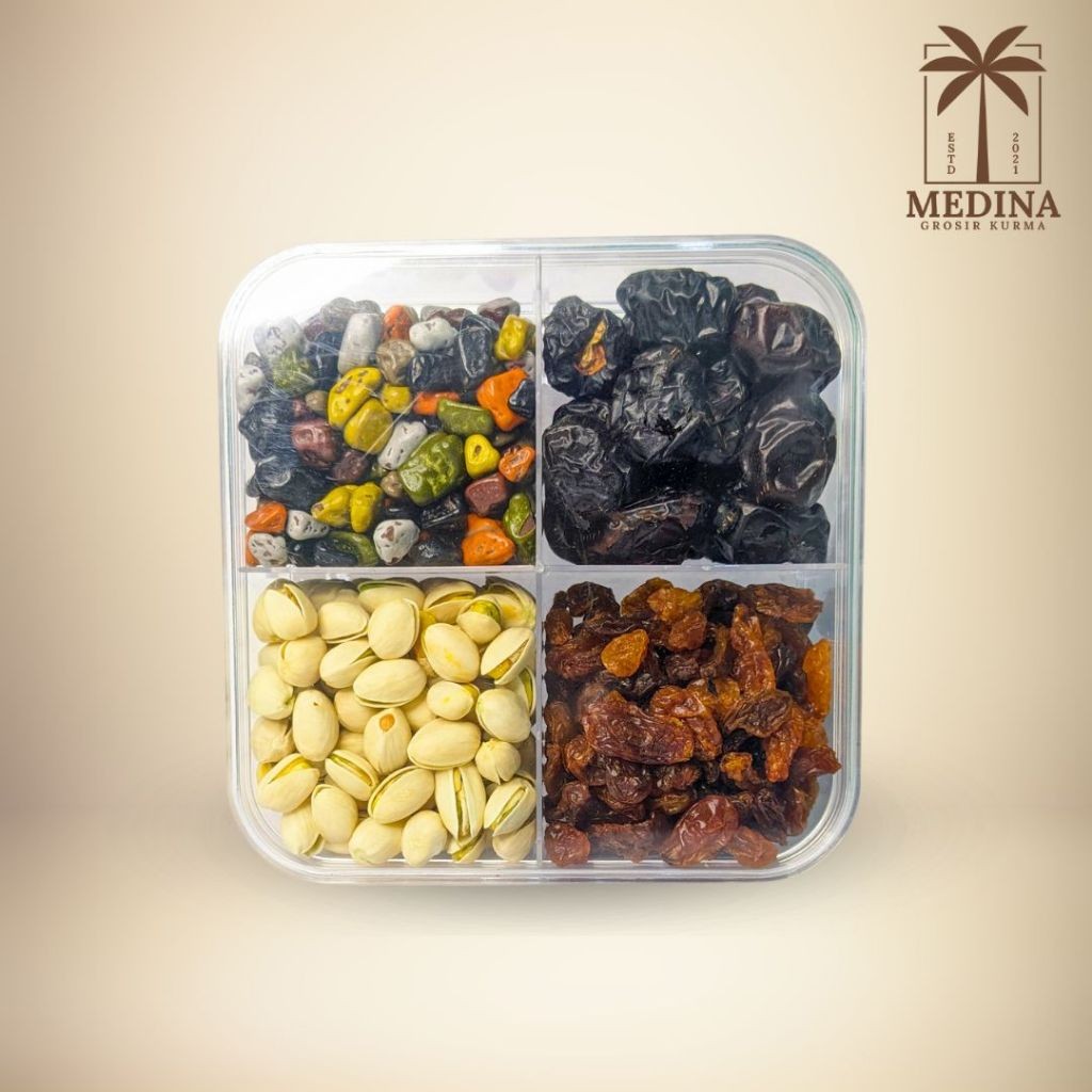 

Hampers Kurma Kacang Almond Coklat - Parsel Parcel Ramadhan Mix 4 In 1 Premium 100%