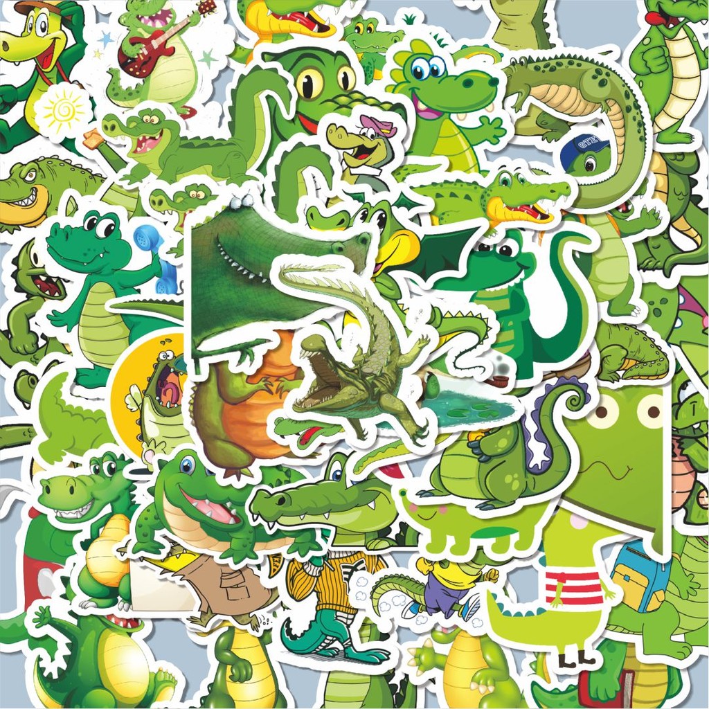 

100PCS Lucu Stiker Cute Crocodile Kawaii Alligator Series 1 [Seri Buaya] Stiker Aesthetic Stiker Anti Air Stikers Berperekat Waterproof sticker decal buat Motor Helm Buku Journal Koper Casing HP Laptop Botol Minum Hadiah anak