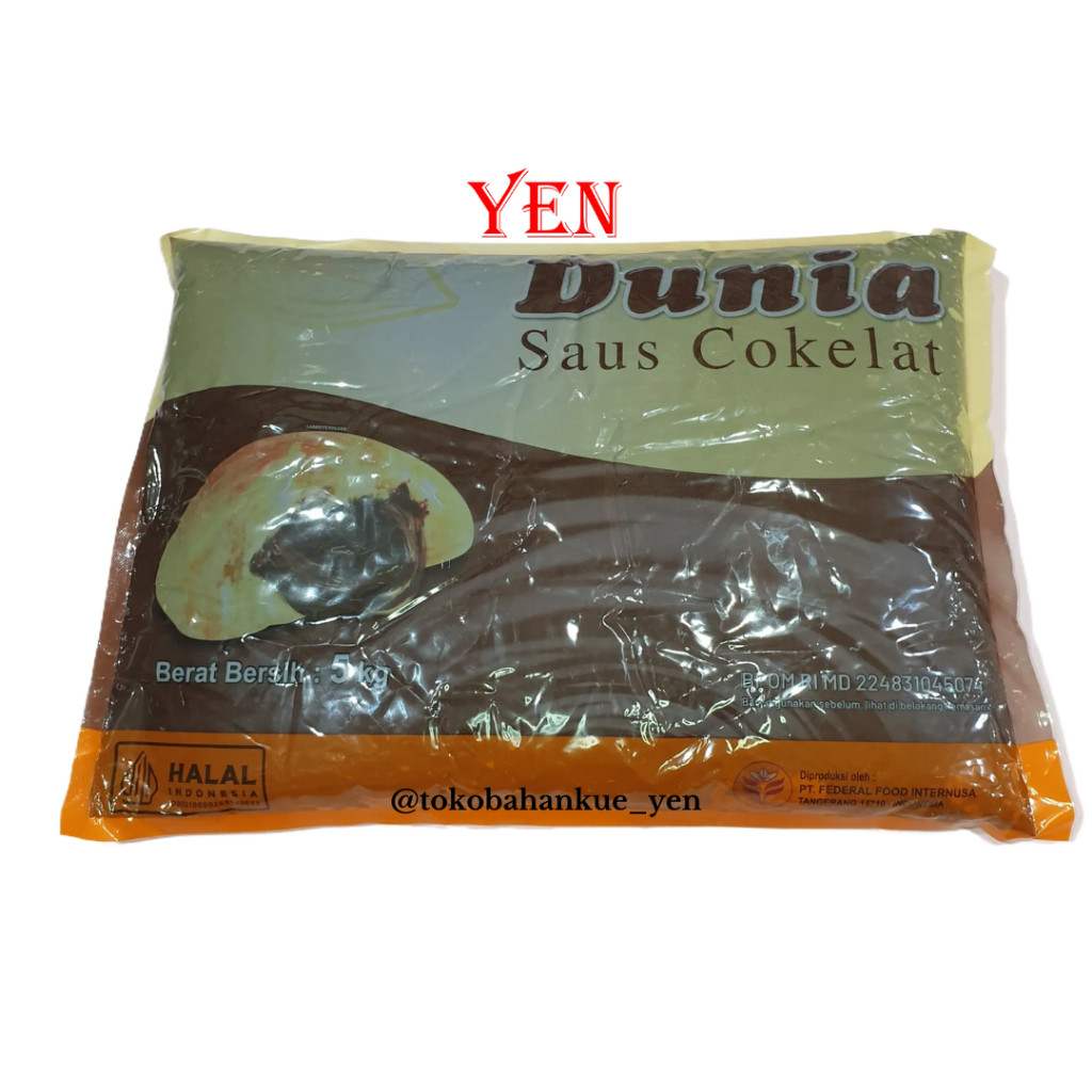 

Dunia Filling / Cokelat Filling Dunia / Pasta Coklat / Saus Coklat / Selai Coklat 5 Kg (Full Pack)