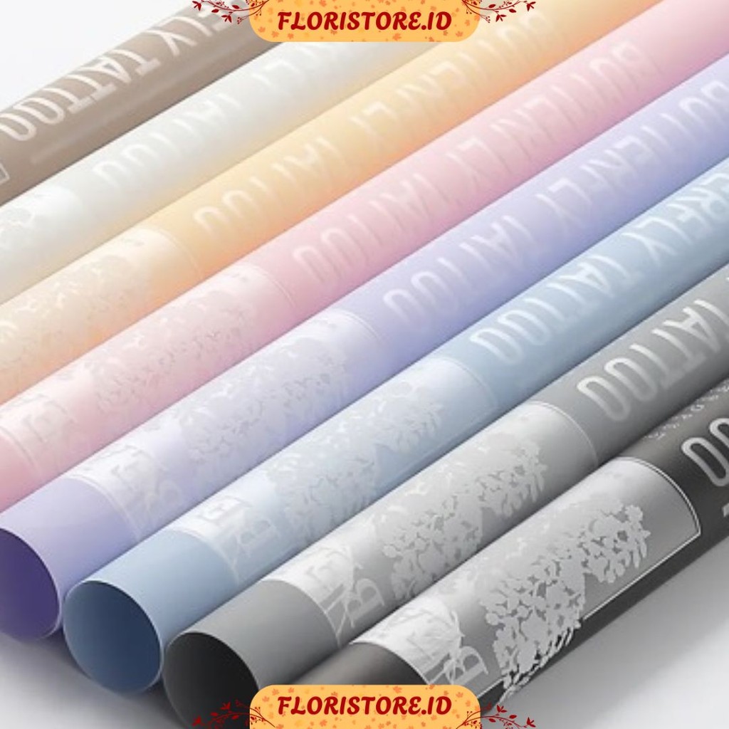 

BUTTERFLY TATTOO MOTIF / CELLOPHANE / FLORIST PAPER / KERTAS BUKET BUNGA / WRAPPING WRAPPER