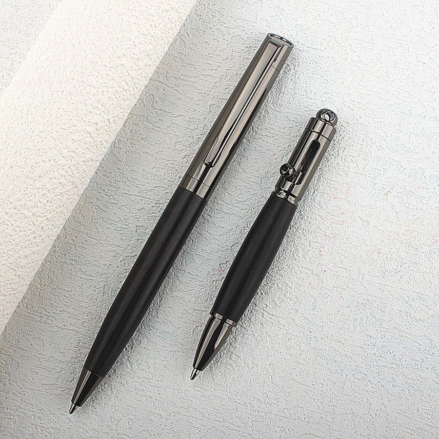 

Premium Metal Ballpoint Pen with Wood Barrel for Smooth Writing Experience and High-End Design-0.7MM Ink-Office pens