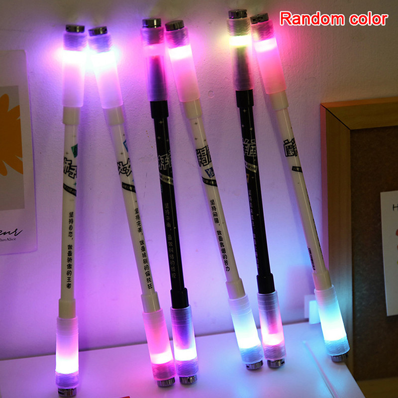 

12 Constellations Rotating Led Flash Gel Pen Gaming Spinning Pen Creative Lighting Student Stationery Test Signature Pen