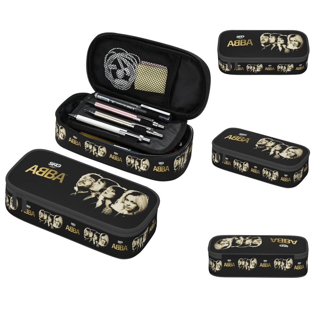 

Abba Death Metal Band Pencil Case for Studen Gifts Pen Box Pencil Bag Stationery Supplies Pen Holder Bag