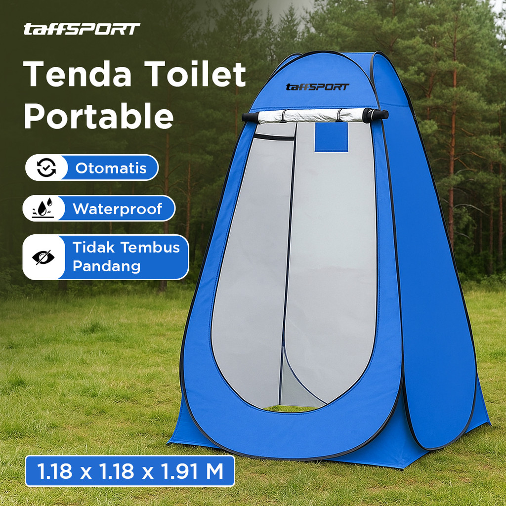 Tenda Lipat Toilet Portable TaffSPORT Multifungsi Otomatis Untuk Outdoor Mandi dan Ganti Baju