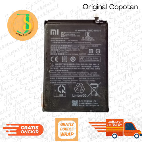 Xiaomi BN62 Poco M3/Redmi 9T Baterai Original Copotan