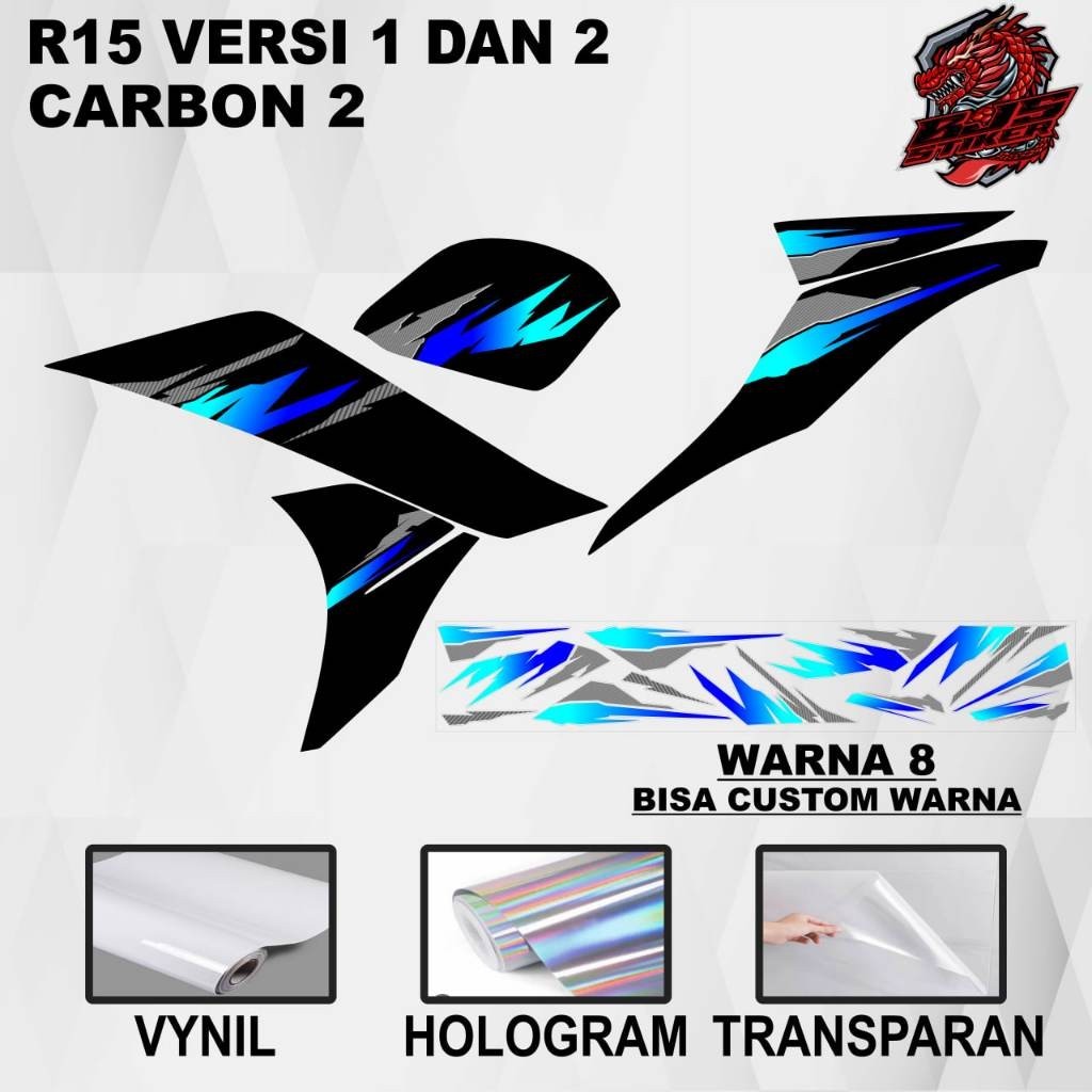 sticker striping striping Yamaha R15 R 15 v1 v2 carbon 2