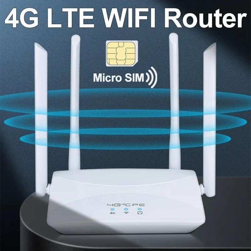 WiFi Router 4G LTE WIFI Extender Repeater 150Mbps 4 Antennas Power Signal Booster Intelligent Micro 