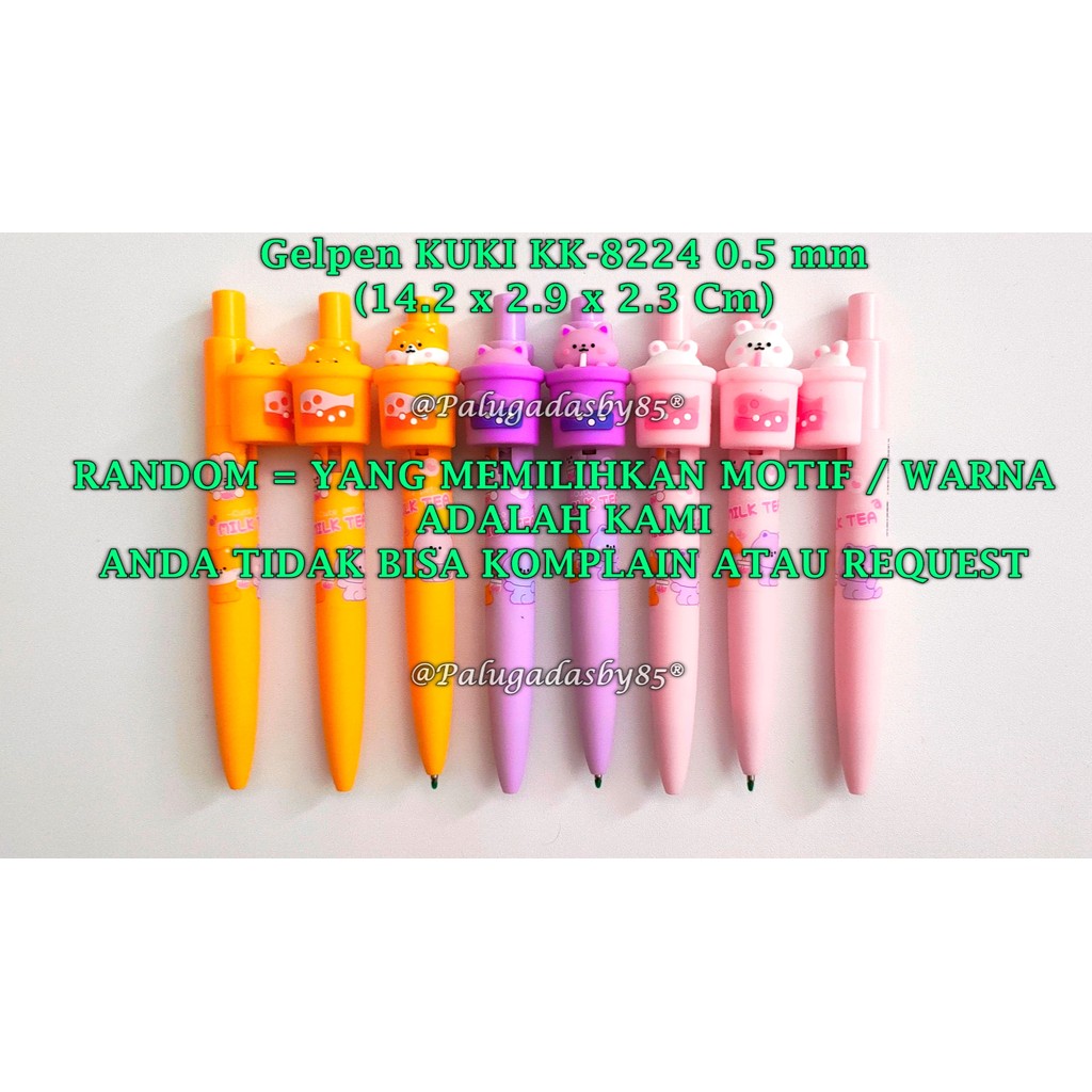 

(1 Biji) GROSIR Bolpen KUKI KK-8224 Nice Surprise 0.5 Gel Pen Black / Gelpen Kuki (1 Biji)