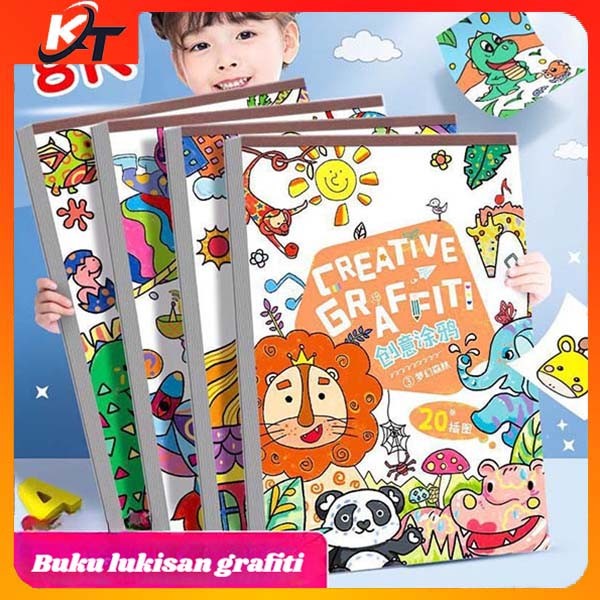 

Buku Bergambar Graffiti Buku Bergambar A4 Siswa Taman Kanak-kanak Bayi Kreatif Buku Mewarnai Lukisan Tangan Buku Doodle Gambar Anak-anak