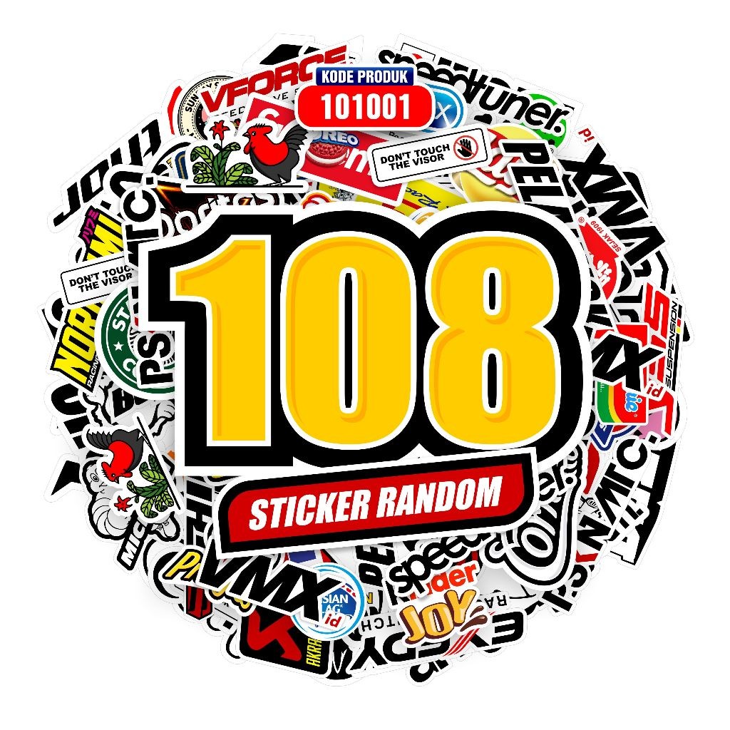 

STIKER AESTHETIC 108 STICKER CASE 108 PCS STIKER RANDOM STICKER SPONSOR STICKER MURAH SETIKER BRAND