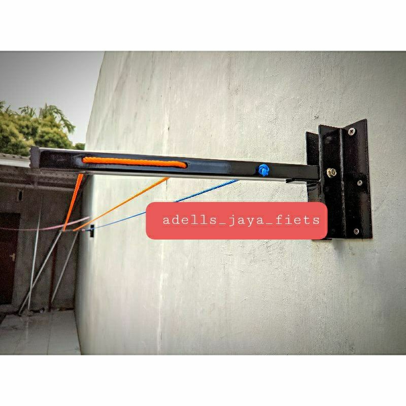 gantungan jemuran dinding lipat/jemuran lipat/1set jemuran dinding lipat bonus tali 7meter