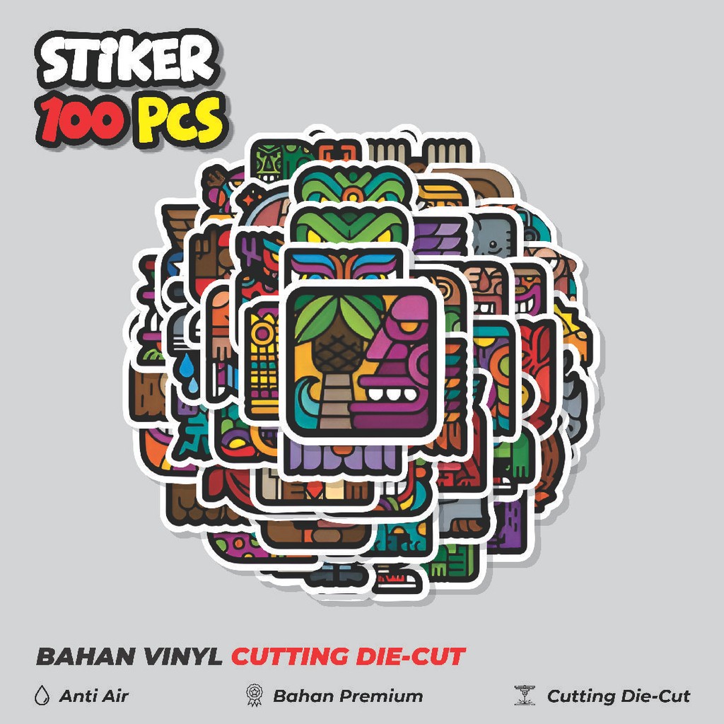 

Terbaru! 50 pcs Stiker Aztec Series 2 Dekorasi Lucu Kreatif untuk Notebook, Skateboard, HP