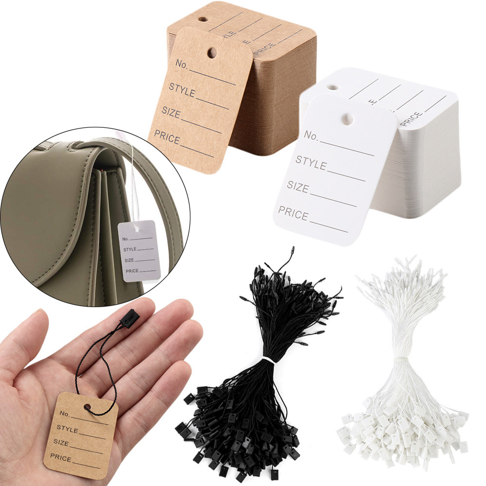 

500/1000PCS Useful Snap Lock Retail Fittings Hang Tag String Price Tags Hangtags Clothing Label