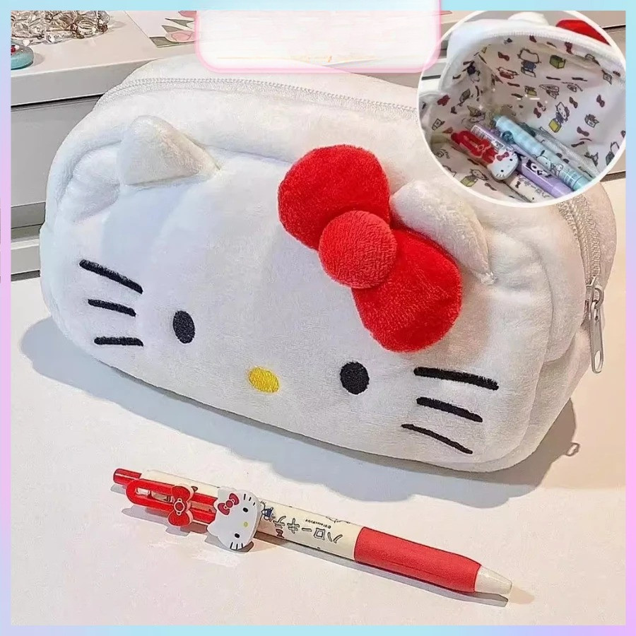 

[DOTDING] Tas Pensil Sanrio Pink Mewah - Kapasitas Jumbo Simpan Pensil & Kosmetik/Cute Kids Sanrio Pencil Case Korean Stationery Pen Pouch Pencil Box for Girls Back To School Supplies H258