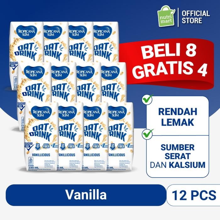 

Hot Produk 12 Pack - Tropicana Slim Oat Drink 190 ml (RTD) - Minuman Bebas Gula Terbaik dan Terlaris