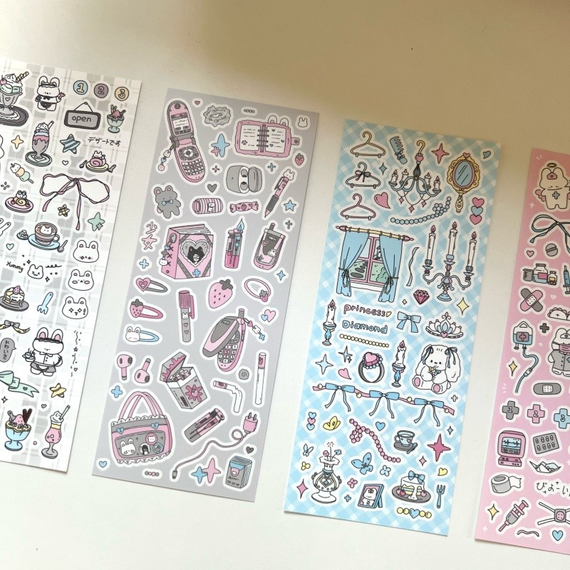 

1 Pc Cute Korean Style Graffiti Stickers Princess House Pattern Sticker DIY Scrapbooking Journaling Notebook Decorative Supplies