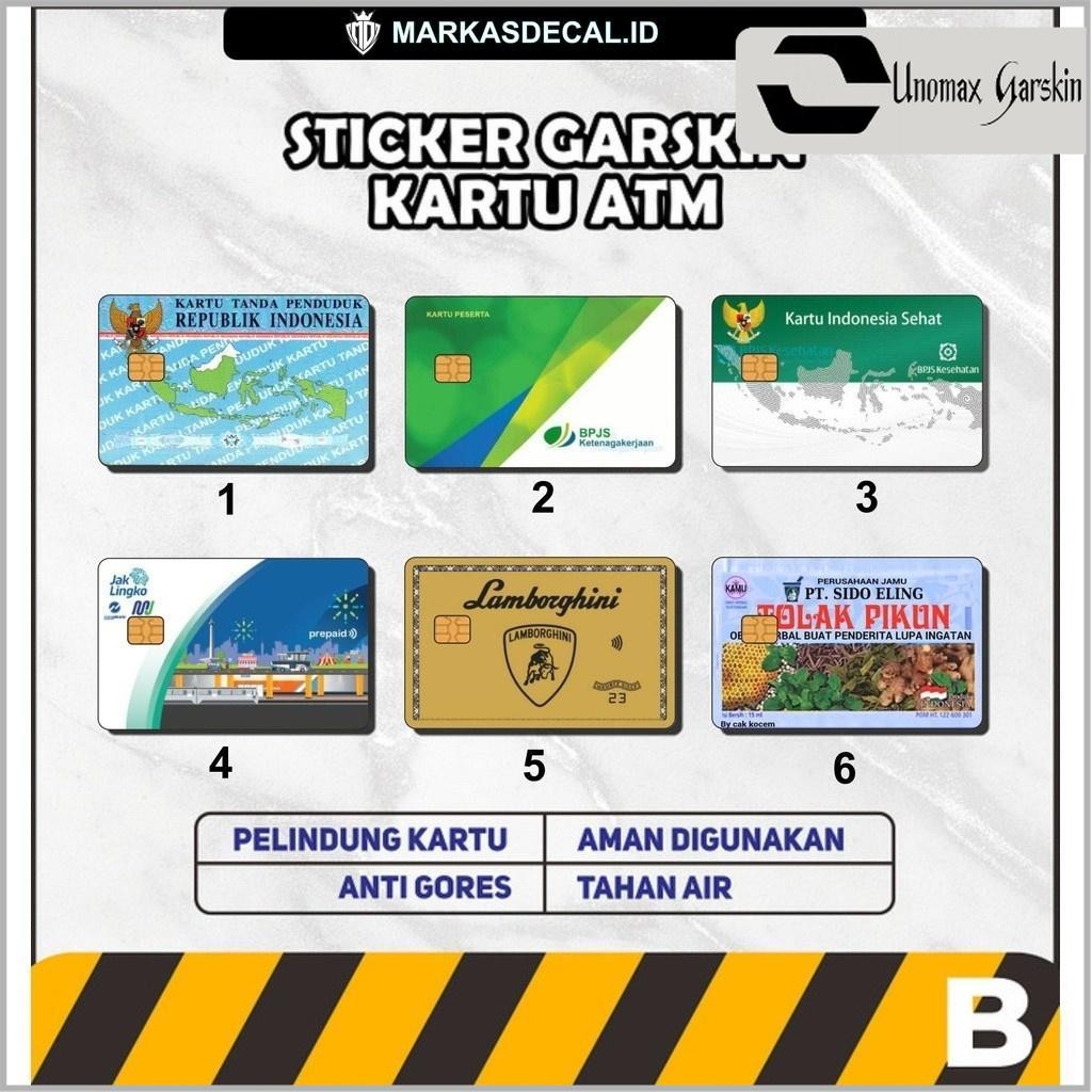 

[UNOMAX GARSKIN] Stiker Sticker Kartu Atm Skin Card Anime - MAX DECAL + Laminating SANDBLAST ASAHI Debit Credit Emoney, Flazz, Emoney, tapcash, RFID dll