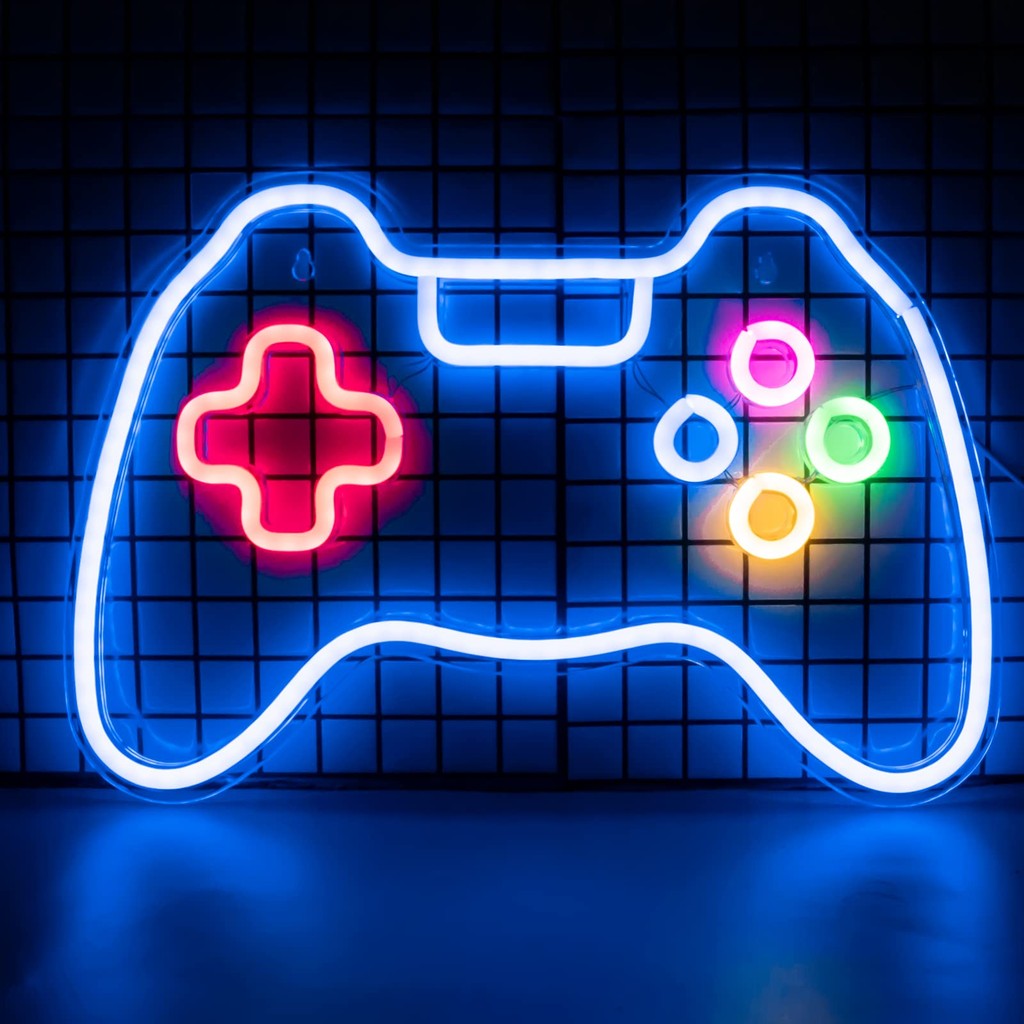 

Game Neon Sign Gamepad Shape Controller Neon Signs Gaming Wall Lights Decor for Game Room Gamer Console Neon Lights for Children