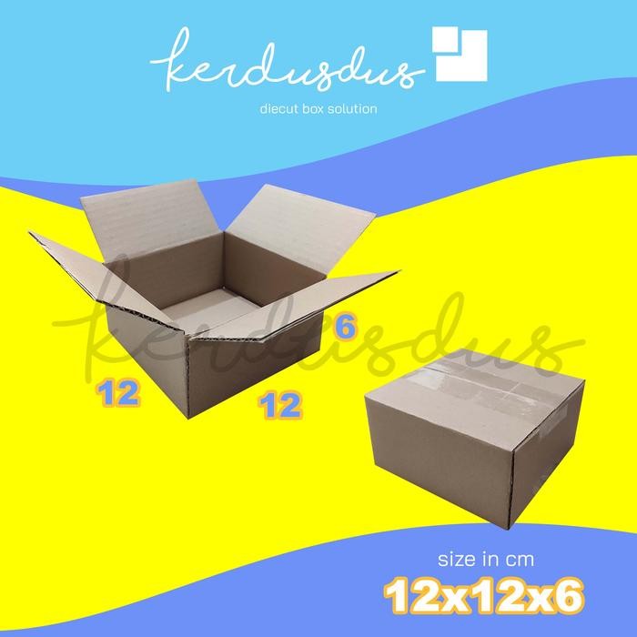 

12x12x6 cm kardus box karton kotak packing packaging POLOS SHEET